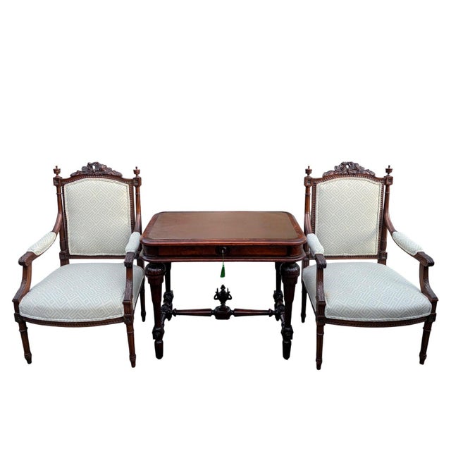 William IV Antique 19th Century English William IV–period Mahogany Writing Table For Sale - Image 3 of 15