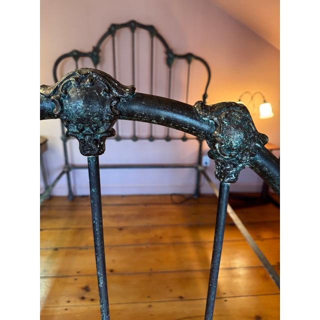 Metal Late 19th Century Victorian Iron Bed Frame - Rare For Sale - Image 7 of 7