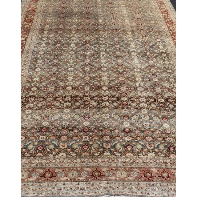 Antique Bidjar long gallery rug from Persia with ornate floral all-over Herati design, Keivan Woven Arts/rug /TU-KAH-100,...
