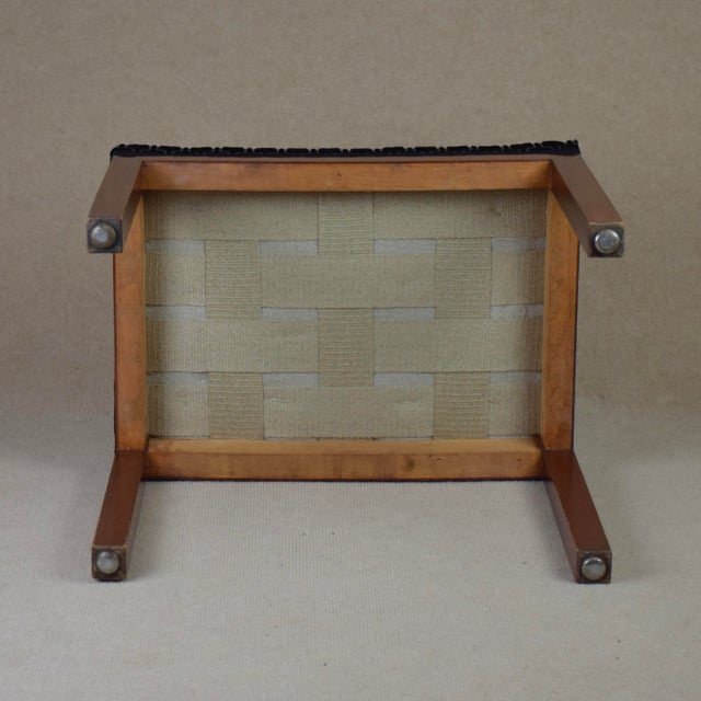 Swedish Modern Stool in Mahogany, 1930s For Sale - Image 4 of 6