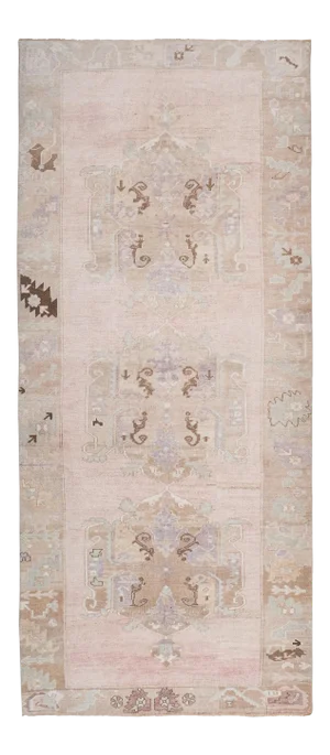 Muted Turkish Karapinar Runner Rug 5'1" X 12'2"