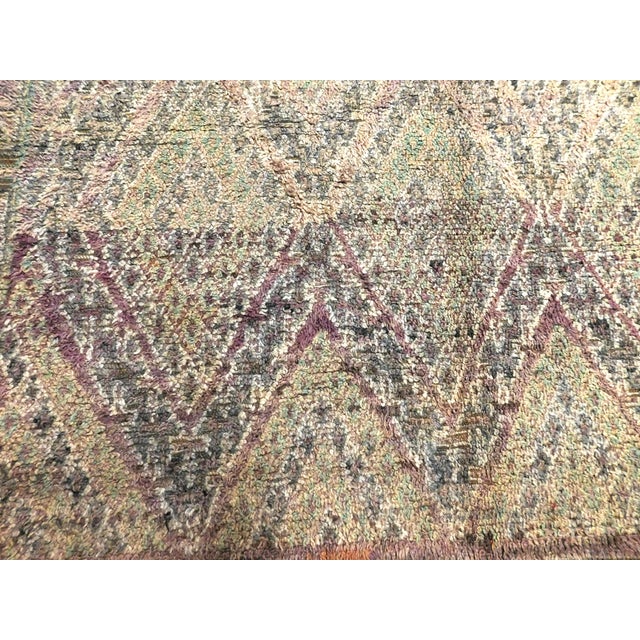 Textile Vintage Hand Knotted Moroccan Rug. 6'3"x 9'5" For Sale - Image 7 of 16