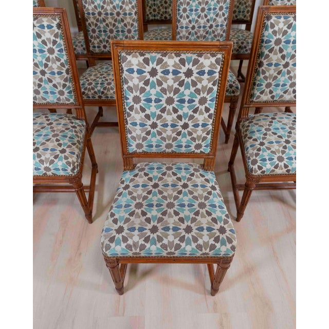 Mid 20th Century Suite of twelve Louis XVI style chairs For Sale - Image 10 of 10