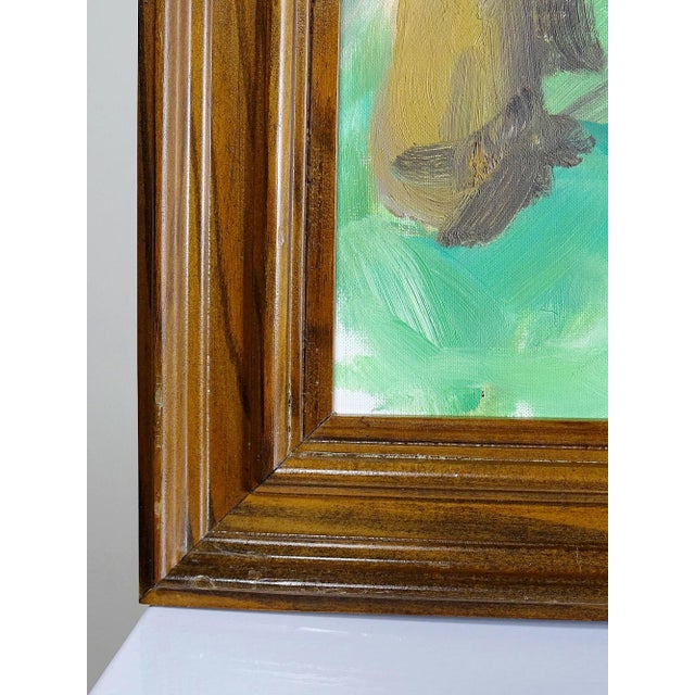 Portrait of Woman in Green, Oil on Canvas, 1980s, Framed For Sale - Image 10 of 16