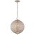 Renwick Small Sphere Chandelier in Burnished Silver Leaf with Crystal Designer: AERIN Canopy: 6.75" Round Mounting: Chain...