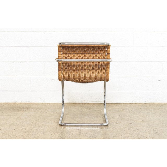 Wood Mid Century Bauhaus Mr 20 Arm Chair by Mies Van Der Rohe for Stendig 1970s For Sale - Image 7 of 10