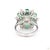 1.45 Carat Round Brilliant Cut Diamond Emerald Gold Ring, Size 6.5 For Sale In New York - Image 6 of 9