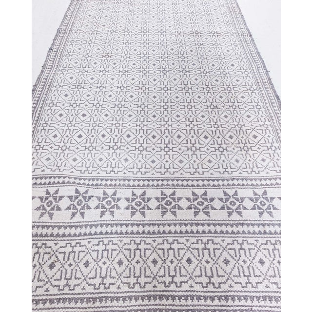 Mid-Century Modern Cotton Agra Runner For Sale - Image 3 of 7