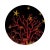 2020s Coral Reef Vegan Leather Round Pebble Placemat, Black, Set of 4 For Sale - Image 5 of 5