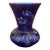 Mid 20th Century Van Briggle Arts & Crafts Ming Blue Glazed Ceramic Vase With Floral Motif For Sale