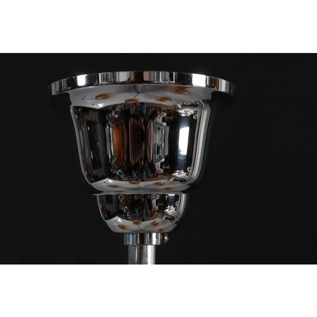 1940s Art Deco Five-Armed Chandelier in Chromium Plated Metal by Fog & Mørup, 1940s For Sale - Image 5 of 10