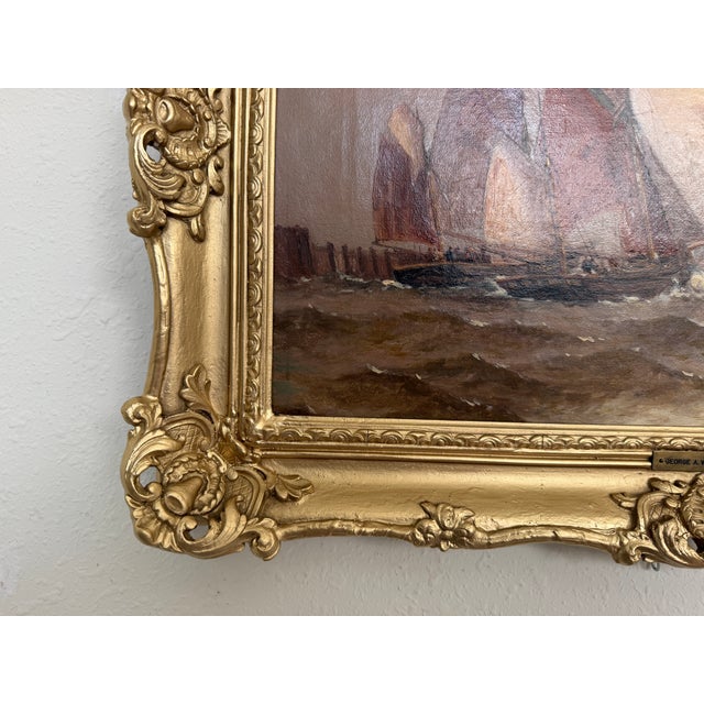1868 George Anthony Waterstone British Antique Oil Painting Maritime Seascape For Sale - Image 12 of 15