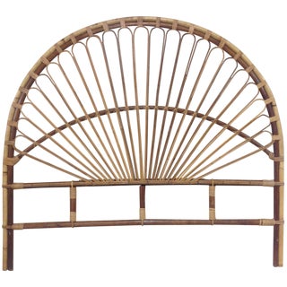 Franco Albini Peacock Tail Bamboo Headboard For Sale