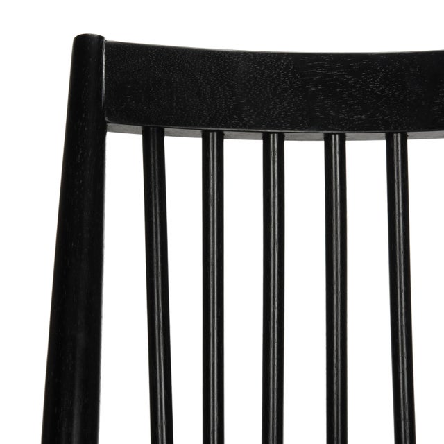 Black 19"H Spindle Dining Chair in Black - a Pair For Sale - Image 8 of 11