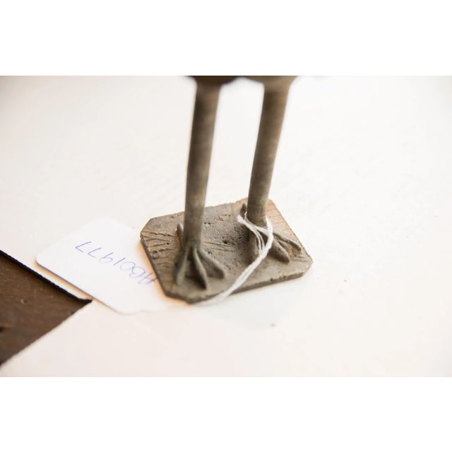 Vintage African Backwards Facing Bird Sculpture For Sale In New York - Image 6 of 8