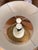 Metal Pottery Barn Double Gourd Cream Ceramic Table Lamp 26”x9” With 15”White Drum Shade For Sale - Image 7 of 8