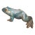 Monumental French Glazed Terracotta Frog Sculpture For Sale
