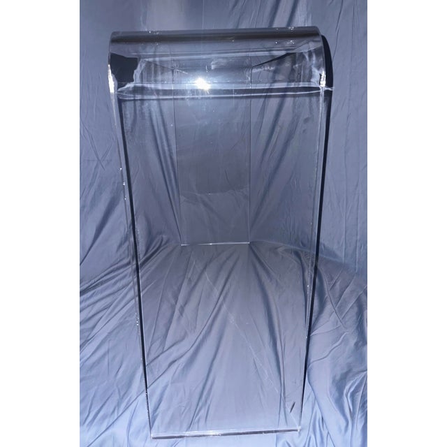 Plastic Monolithic Lucite Waterfall Console Table, American, Circa 1970s For Sale - Image 7 of 10