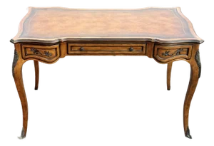 Theodore Alexander "Chateau Du Vallois" French Leather Top Writing Desk