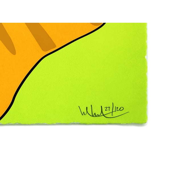 Screen print in colors on Mohawk Superfine UltraWhite paper with deckled edges. Hand signed lower right by Hebrew...