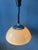 Vintage space age pendant light by Dijkstra with acrylic glass shade and chrome top cap. The beige/brown mushroom shade...