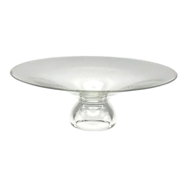 Steuben “Magnolia” Centerpiece Crystal Pedestal Footed Bowl 12” #8741 (Please Read) For Sale