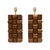 2000 - 2009 Sculptural Teak and Brass Table Lamps, Italy, 2000, Set of 2 For Sale - Image 5 of 7