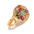 Contemporary Cosmic Energy Multi Gemstone Adjustable Ring, Size 8 For Sale - Image 3 of 6
