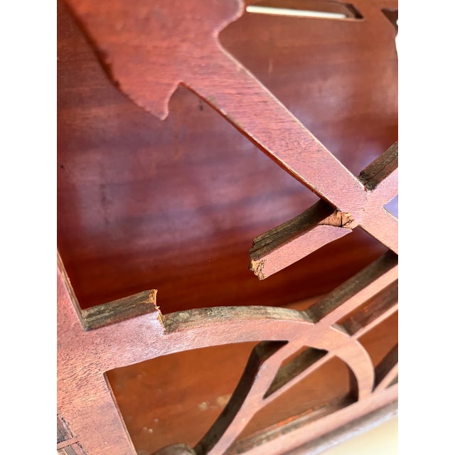 Brown Antique Wood Magazine Rack For Sale - Image 8 of 10