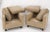Mid 20th Century Pair Deep Seat Oatmeal Fabric Upholstery Contemporary Lounge Chair on Dowel Legs For Sale - Image 5 of 13