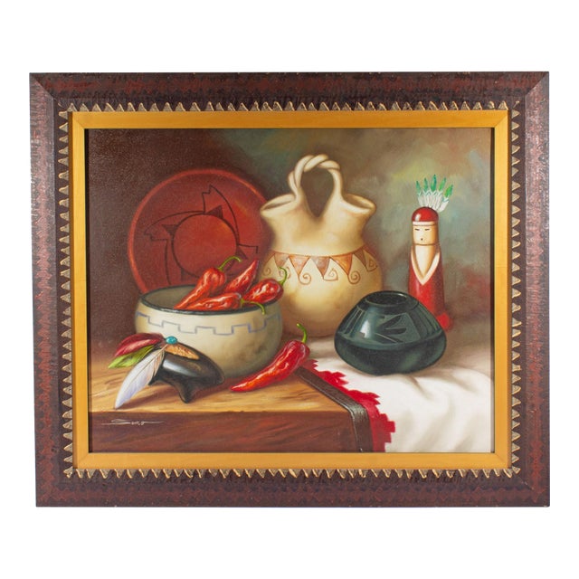 Oil on Canvas Still Life Painting by Sonco Carrasco For Sale