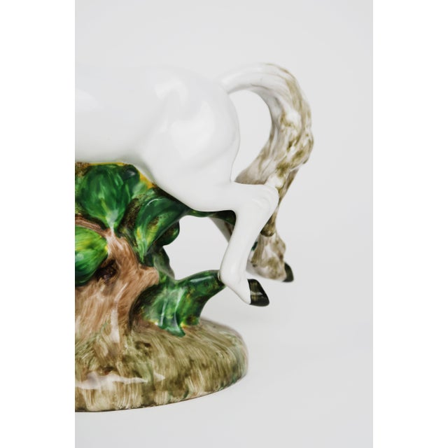 20th Century Pair of Italian Porcelain Figure of Horses For Sale In Los Angeles - Image 6 of 8