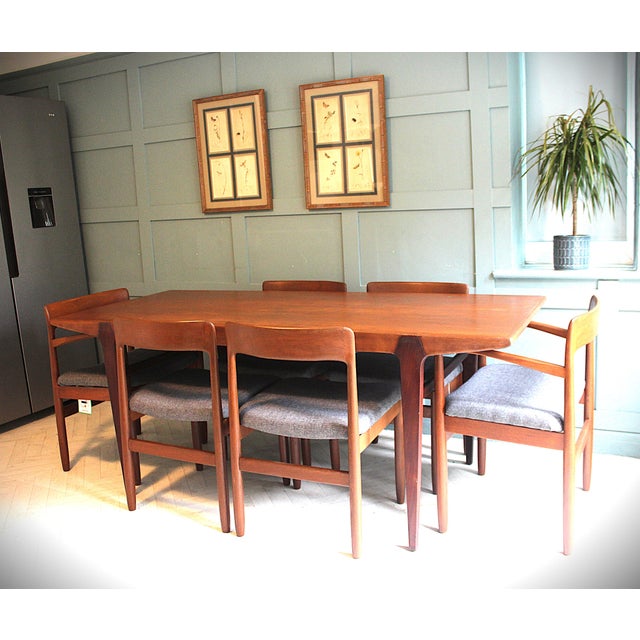 Mid-Century Table and Chairs Set attributed to John Herbert for A Younger Ltd ,1960s, Set of 7 For Sale - Image 11 of 18