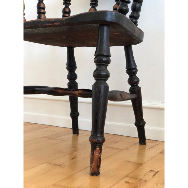 Antique Wooden Captain’s Chair Denmark For Sale - Image 9 of 10