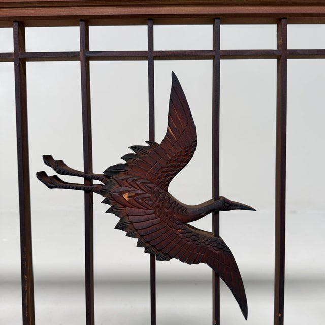 Japanese Ranma Panel with Cranes, 1930s For Sale - Image 9 of 13