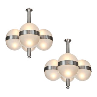 1960s Sergio Mazza 'Tetraclio' Chandeliers for Artemide - a Pair For Sale