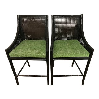 Modern Palacek China Bay Bar Stools- A Pair For Sale