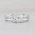 Modern 0.87ctw Diamond Cluster Engagement Ring 14k White Gold Size 6.75 For Sale - Image 3 of 8