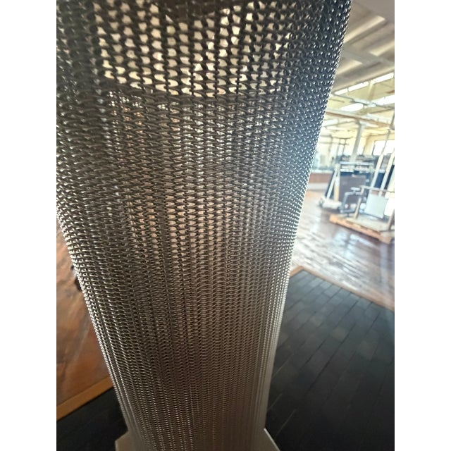 Custom Steel Mesh Table Lamps – Modern Industrial Sculptural Lighting, Pair For Sale - Image 15 of 15