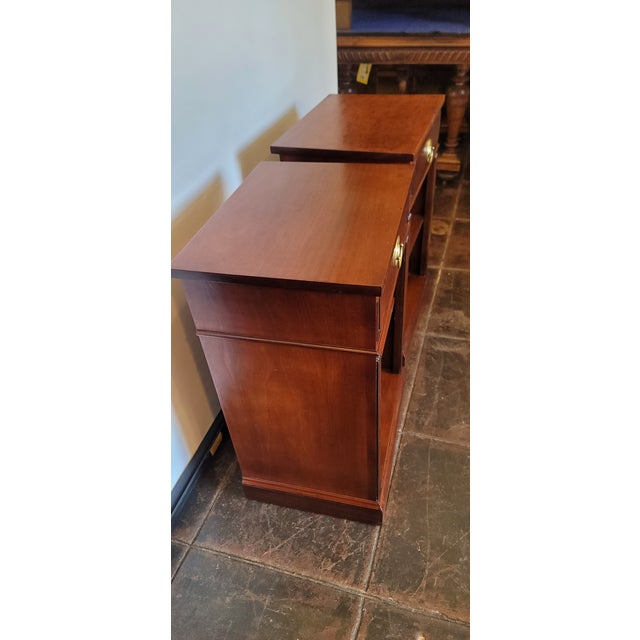 American Chippendale Pair of Nightstands Bedside Stands Mahogany Kittenger Company For Sale - Image 3 of 10