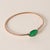 Modern 1990s Estate 18k Rose Gold Fidia Italian Tubogas Green Thin Bangle For Sale - Image 3 of 4