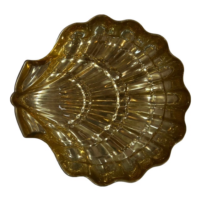 Italian Decorative Brass Shell 1980s For Sale