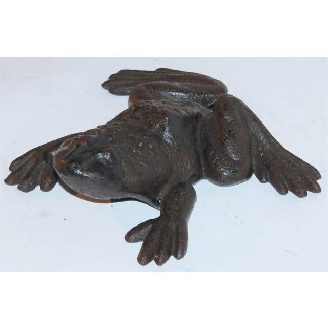 19thC Heavy Cast Iron Frog Door Stop Chairish