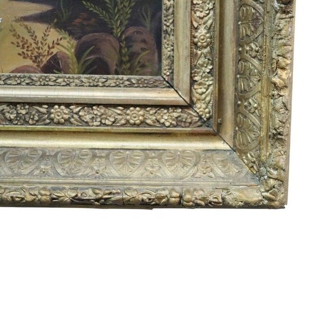Hudson River School Primitive Folk Art Oil on Board Seascape Painting C1900 For Sale - Image 6 of 13