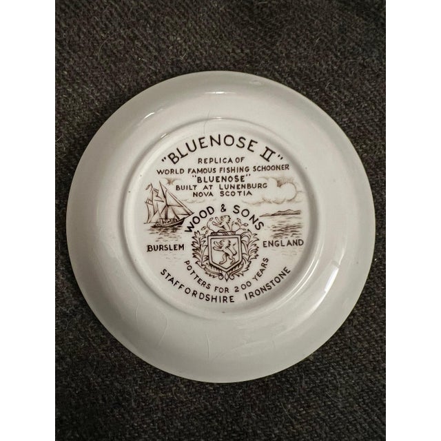Made in England by Woods & Sons coaster or plate or saucer honoring the World famous fishing schooner BlueNose built at...