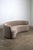 Curved Crescent Sofa in Textured Taupe Fabric For Sale - Image 6 of 11