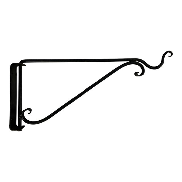Vintage Wrought Iron Swivel Wall Hook For Sale