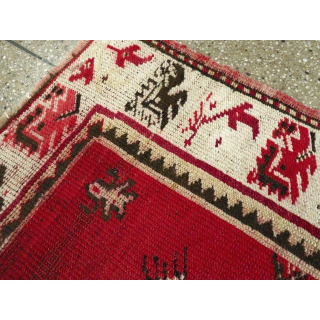 Galerie Shabab Collection Mid-20th Century Turkish Oushak Throw Rug For Sale - Image 4 of 6