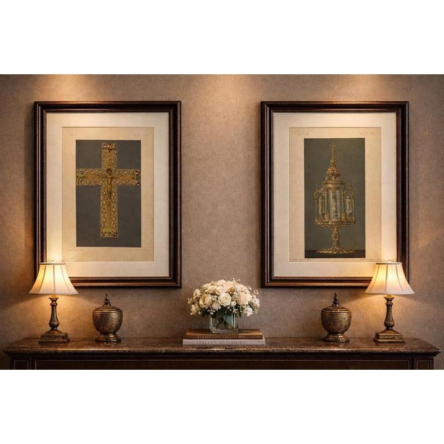 This refined diptych presents two monumental cruciform works from the royal treasury of the reiche kapelle (royal chapel)...