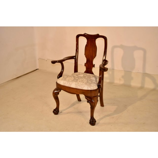 Mid 18th Century 18th Century Mahogany Queen Anne Armchair For Sale - Image 5 of 12